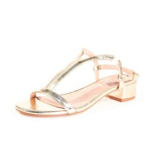 Chelsea Crew Bali sandals - gold, low 1.5” heel